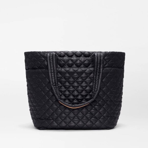 MZ Wallace Handbags - MZ Wallace Medium Metro Tote Deluxe Black Quilted Nylon Laptop Travel Bag